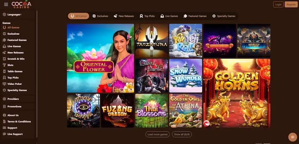 Cocoa Games Screenshot legales Online-Glücksspiel Deutschland